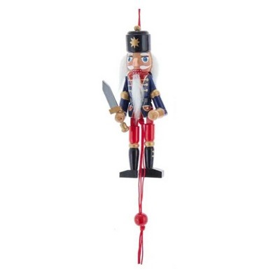 Kurt S. Adler 5.0 Inch Nutcracker Pull Puppet Ornament Christmas Tree Ornament , Soldier Drum Sword (1PC)