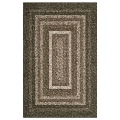 Washable Modern Braided Printed Rug Non Slip Low Pile Rug Soft Contemporary Throw Floor Cover Foldable Indoor Carpet for Living Room Bedroom