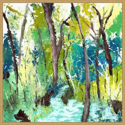 Amanti Art Turquoise Forest by Elan Studios Canvas Wall Art Print Framed