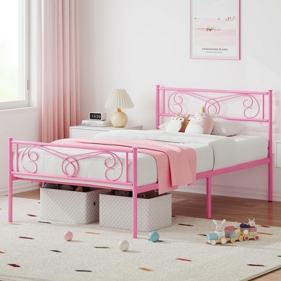 Bed Frame Platform with Headboard and Footboard, Mattress Foundation and No Box Spring Needed, Noise-Proof, Simple Assembly