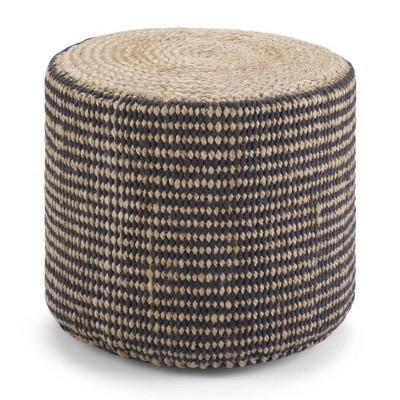 Jordi Round Braided Pouf - WyndenHall
