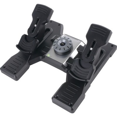 Saitek Flight Rudder Pedals Professional Simulation Rudder Pedals with Toe Brake - Cable - USB - PC - 5.91 ft Cable