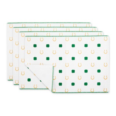 Design Imports Clover Horseshoe Printed Placemat Set/4