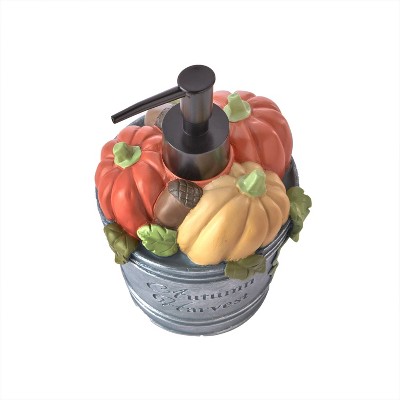 Autumn Harvest Lotion/Soap Dispenser Gray - SKL Home: Resin Bathroom Accessory, Spot Clean, 17oz Capacity