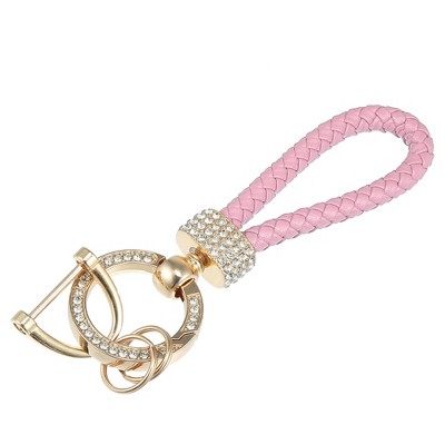 Unique Bargains Car Keychains with D Shaped Ring Bling Key Rings Set