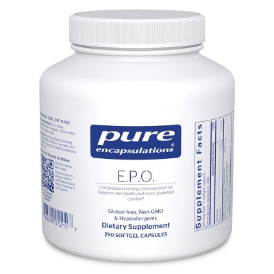 Pure Encapsulations E.P.O. (Evening Primrose Oil) - Hypoallergenic Dietary Supplement Containing 9% GLA - 250 Softgel Capsules
