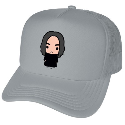 Harry Potter Snape Cute Chibi Character Foam Trucker Cap Grey