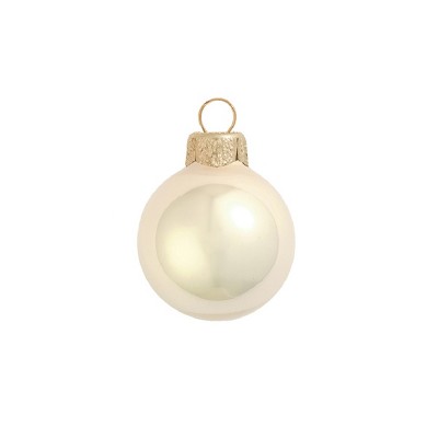Northlight Pearl Finish Glass Christmas Ball Ornaments - 4.75" (120mm) - Champagne - 4ct