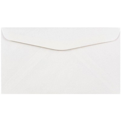 JAM Paper 50pk 3 5/8"x6 1/2" Business Envelopes White: Small Mailing Envelopes, Gummed Flap, Wet and Seal, Letter Size