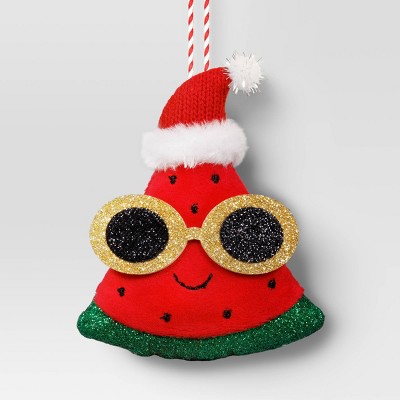 5" Christmas Fabric Fruit Watermelon Ornament - Wondershop™