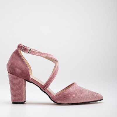 Sina - Rose Velvet High Heels | Forever & Always Shoes