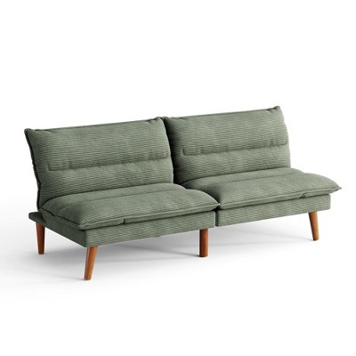 71" W Corduroy Convertible Futon Sofa Bed