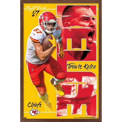 Trends International NFL Kansas City Chiefs - Travis Kelce 22 Framed Wall Poster Prints