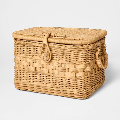 Lidded Rattan Basket - Threshold™ designed with Studio McGee