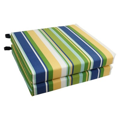Blazing Needles, 20-inch by 19-inch Patterned Outdoor Chair Cushions (Set of 4)