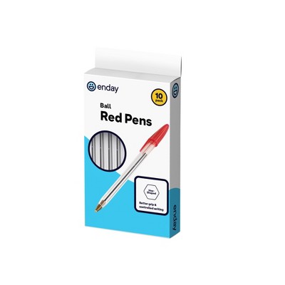 Enday Pens Bulk, 12 Pack No Bleed Blue Ink Pens with Better grip and controlled writing, Hex-Shaped Pens for Office School