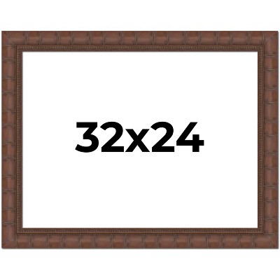 PosterPalooza | 32x24 Wide Bamboo Picture Frame, UV Acrylic, 4 Finishes - Brown, Black, Silver, and Natural
