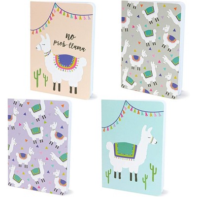 Paper Junkie 12-Pack Mini Llama Lined Travel Journal Notebooks Party Favors (3.5 x 5 in, 32 Page, 4 Color)