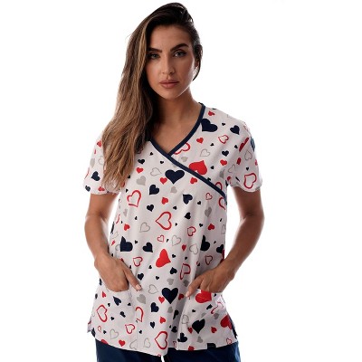Just Love Womens Scrub Tops - V-Neck Nursing Scrubs with 2 Pockets