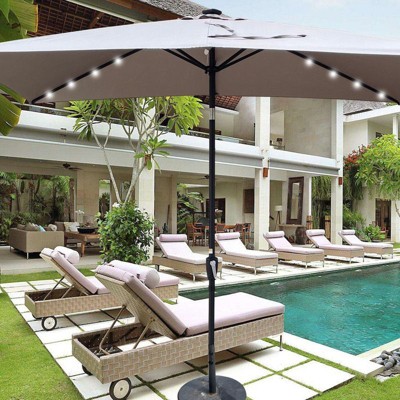 DSVIMOY Patio Umbrellas, Outdoor Umbrella with Crank and Push Button Tilt for Garden Backyard Pool Swimming Pool, 71.65*5.51*5.51