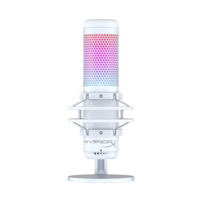 HyperX QuadCast S RGB USB Condenser Microphone for PC/PlayStation 4 - White: Studio Use