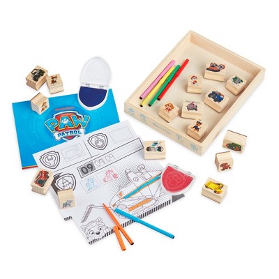 Melissa & Doug PAW Patrol Wooden Stamps Activity Set With Markers, Activity Pad - 25pc
