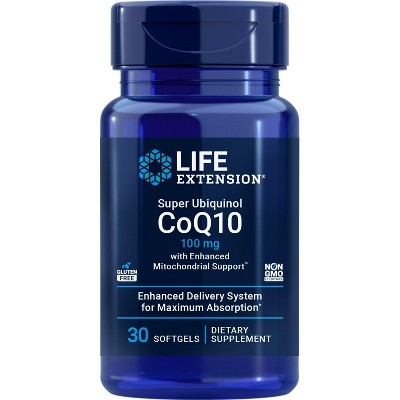Super Ubiquinol CoQ10 with Enhanced Mitochondrial Support 100 mg by Life Extension  -  30 Softgel