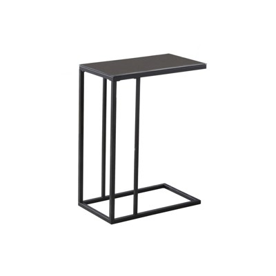 FONTOI C-shaped Side Table, Portable Bedside Table, Easy to Move for Living Room, Bedroom, Black, 18.25"*24"*10.25"