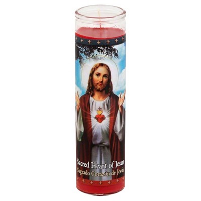 St Jude Candle Heart Red - Case of 12