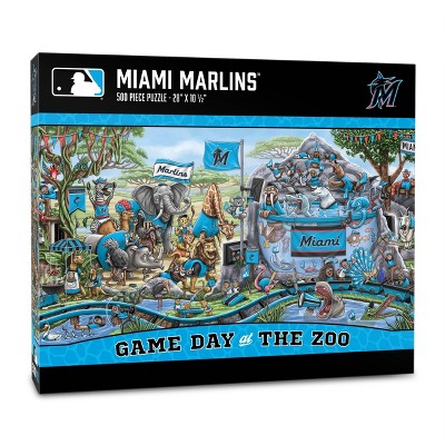 MLB Miami Marlins Game Day at the Zoo Jigsaw Puzzle - 500pc: Animals & Sports Theme