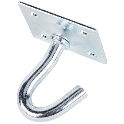 Hampton Small Zinc-Plated Silver Steel 1.75 in. L Clothesline Hook Plate Type 200 lb 1 pk (Case of 10)