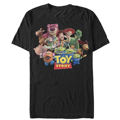 Men's Toy Story Character Logo Scene T-Shirt