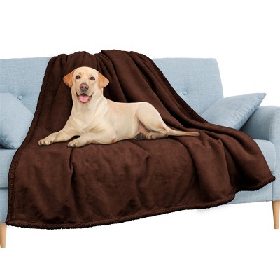 PAVILIA Waterproof Blanket Throw for Bed Sofa Couch, Leakproof Faux Shearling Fleece Protector, Plush Soft Warm Fuzzy