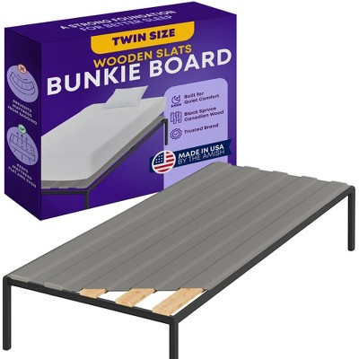 Continental Sleep, 0.75-Inch Vertical Mattress Support Wooden Bunkie Board/Slats With Cover