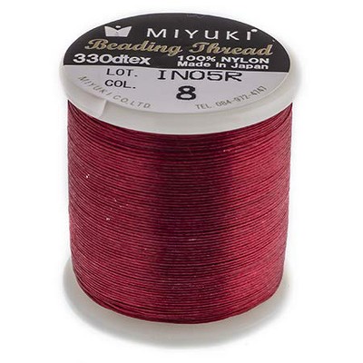 John Bead Miyuki Nylon Beading Thread B Red 55 Yards (50m) for DIY Jewelry Making