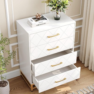 Jojoka Wooden Dresser for Bedroom, Dressers & Chest of Drawers with 4 Drawer