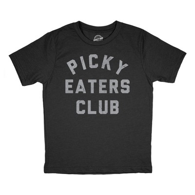Youth Funny T Shirts Picky Eaters Club Sarcastic Food Graphic Novelty Tee for Kids - Crazy Dog Youth T Shirt For Foodies