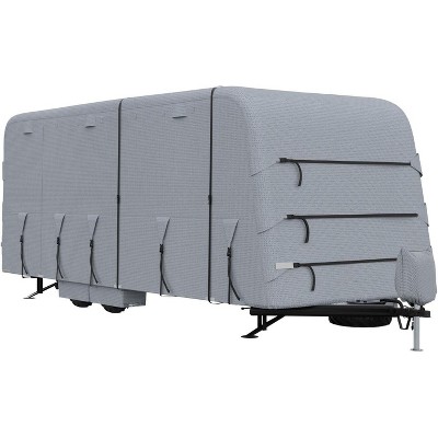RV & Trailer Covers Automotive Accessories Cover 4 Layers for Camper Motorhome RV 18FT to 35FT, Breathable, Windproof, Waterproof, Anti-UV, Gray