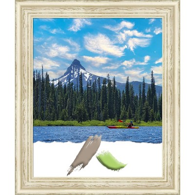 Amanti Art Country White Wash Wood Picture Frame