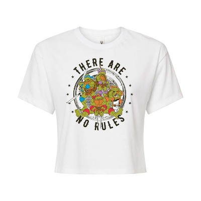 Women's - Teenage Mutant Ninja Turtles - There Are No Rules Cropped Graphic T-Shirt