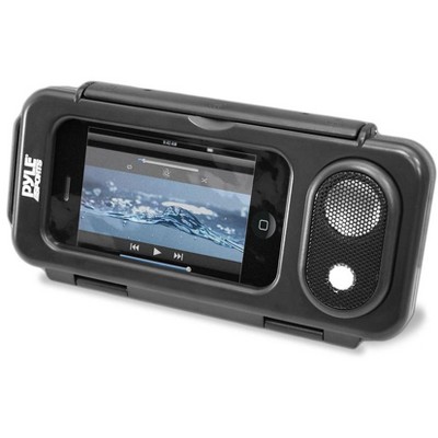 Pyle Surf Sound Play Universal Waterproof Bluetooth Stereo Speaker with Built-In Protective Case