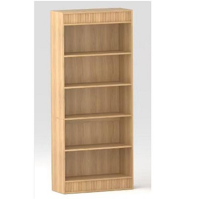 Nasitip 5 Tier Bookcase with Adjustable Shelves, Tall Bookshelf w/Wooden Legs, Rustic Vintage Etagere for Living Room Apartment Office