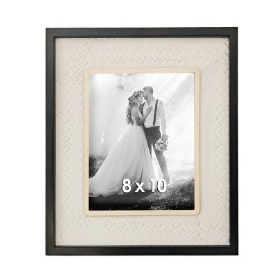 VIP Wood 15.75 in. White 8x10 Weaving Photo Frame