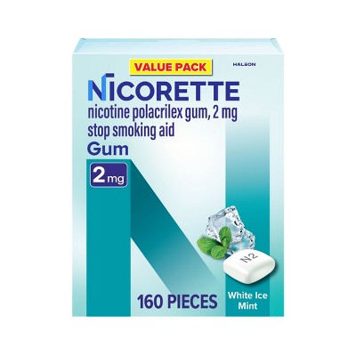 Nicorette 2mg Stop Smoking Aid Gum - White Ice Mint