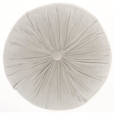 16" Ruched Velvet Round Throw Pillow - Mina Victory