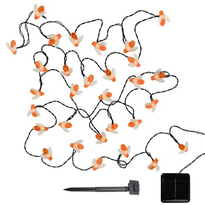 LumaBase Solar-Powered String Lights with Bee Motif