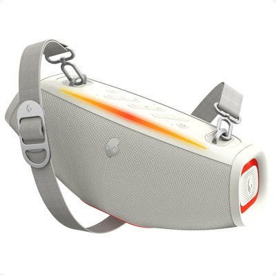Skullcandy Barrel Mini Wireless Boombox Speaker, Bluetooth 5.3, IPX7 Waterproof, 12Hr Battery, LED Lights, Portable with True Wireless Stereo