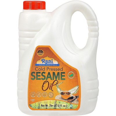 Sesame Oil - 67.6 Ounce (2 Liter) Cold Pressed - Rani Brand Authentic Indian Products