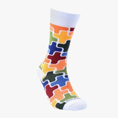 Colorful Puzzle Socks (Tween Sizes, Small) from the Sock Panda
