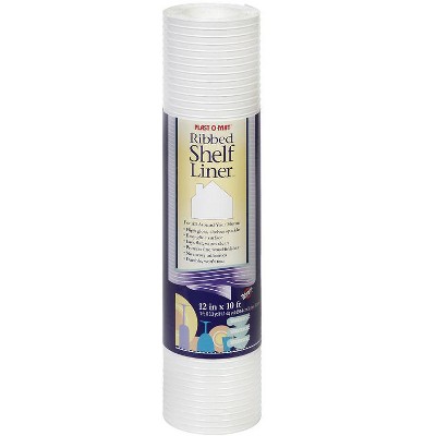 Warp's Plast-O-Mat 10 ft. L X 12 in. W White Non Adhesive Ribbed Shelf Liner